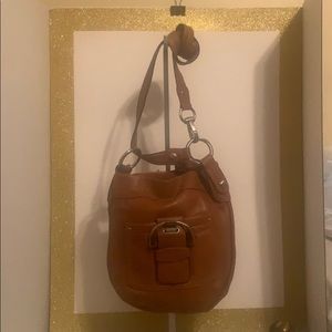 Bright tan B. Makowsky crossbody